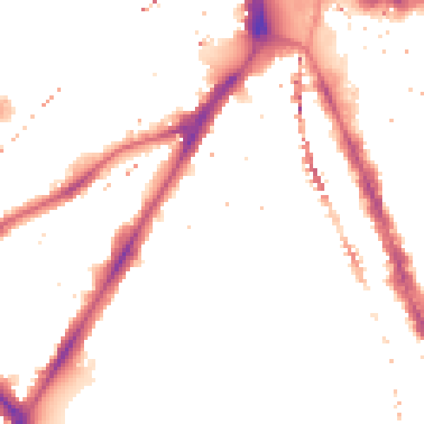 Night-time road noise heatmap for SE17 3SF