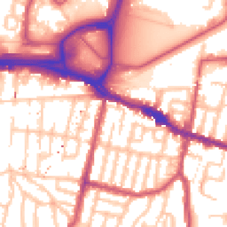 Daytime road noise heatmap for SE18 1AG