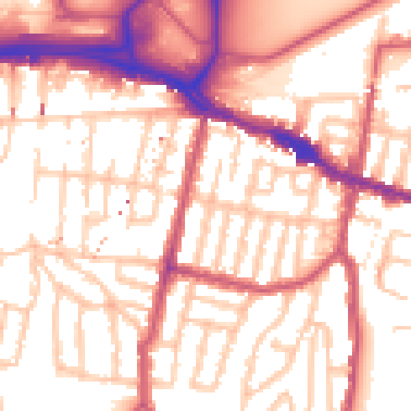 Daytime road noise heatmap for SE18 1AQ