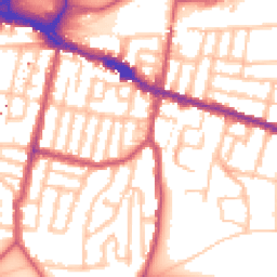 Daytime road noise heatmap for SE18 1BQ