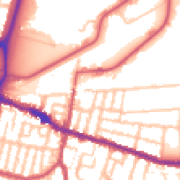 Daytime road noise heatmap for SE18 1SW