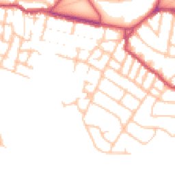 Daytime road noise heatmap for SE18 2PD