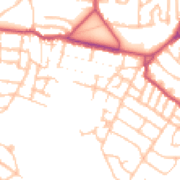 Daytime road noise heatmap for SE18 2RB