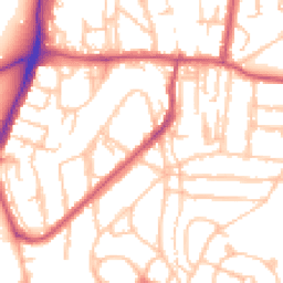 Daytime road noise heatmap for SE18 3PP