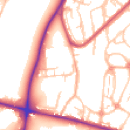 Daytime road noise heatmap for SE18 4AP