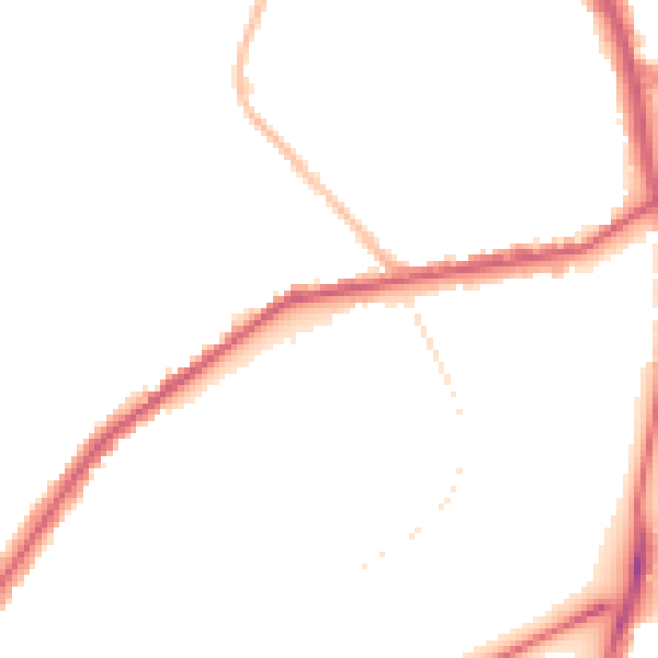 Night-time road noise heatmap for SE18 4BP