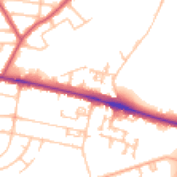 Daytime road noise heatmap for SE18 4DA