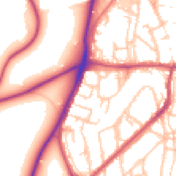 Daytime road noise heatmap for SE18 4DB