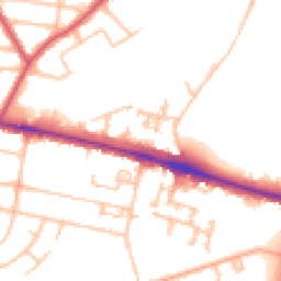 Daytime road noise heatmap for SE18 4DY