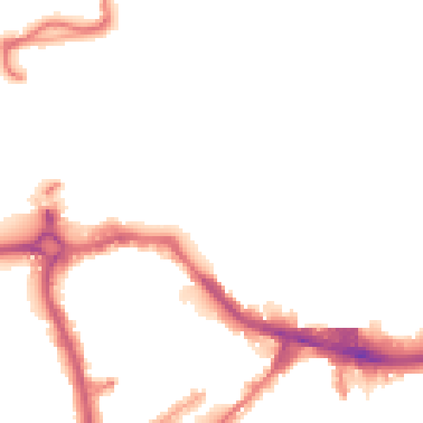 Night-time road noise heatmap for SE18 6NR