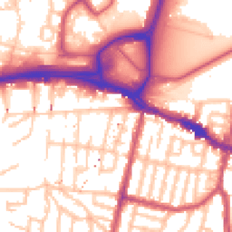 Daytime road noise heatmap for SE18 7AE