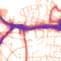 Daytime road noise heatmap for SE18 7HB
