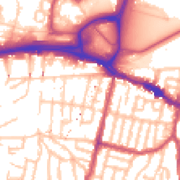 Daytime road noise heatmap for SE18 7NU