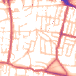Daytime road noise heatmap for SE18 7SZ