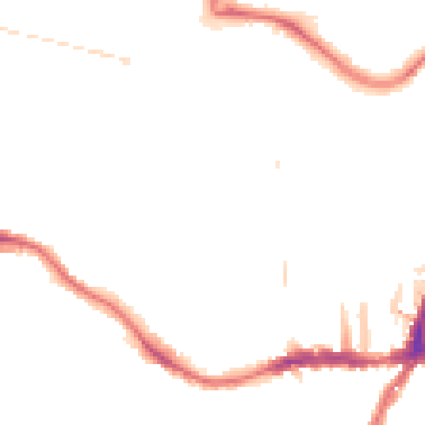 Night-time road noise heatmap for SE19 1AQ
