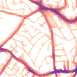 Daytime road noise heatmap for SE19 1AW