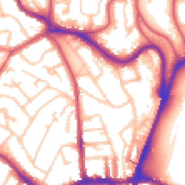Daytime road noise heatmap for SE19 1HA