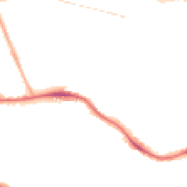 Night-time road noise heatmap for SE19 1JJ