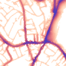 Daytime road noise heatmap for SE19 1NX
