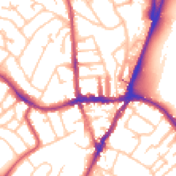 Daytime road noise heatmap for SE19 1TN