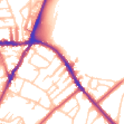 Daytime road noise heatmap for SE19 2AF
