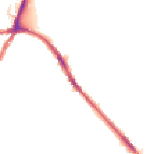 Night-time road noise heatmap for SE19 2AX