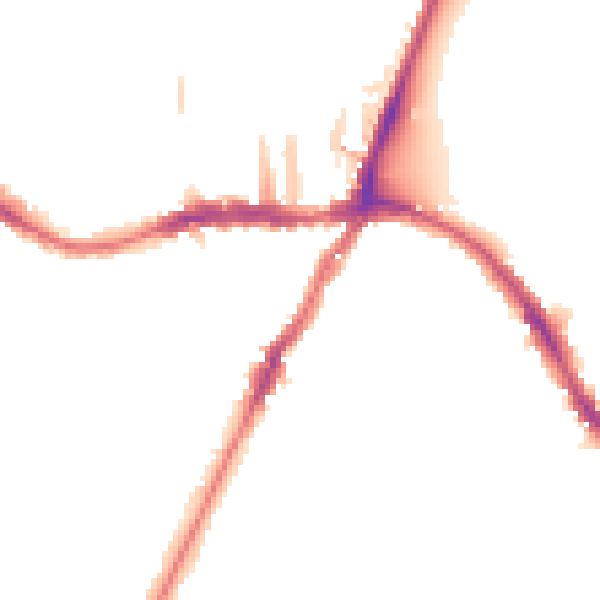 Night-time road noise heatmap for SE19 2EY