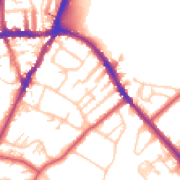 Daytime road noise heatmap for SE19 2LZ