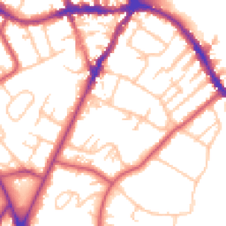 Daytime road noise heatmap for SE19 2UP