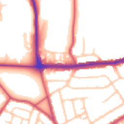 Daytime road noise heatmap for SE2 0AN