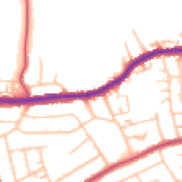 Daytime road noise heatmap for SE2 0DW