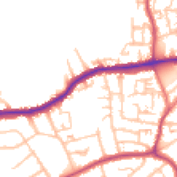 Daytime road noise heatmap for SE2 0DZ