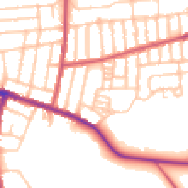 Daytime road noise heatmap for SE2 0UZ