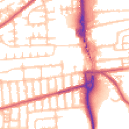Daytime road noise heatmap for SE2 9EY