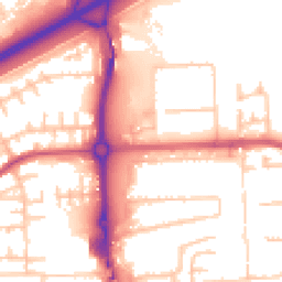 Daytime road noise heatmap for SE2 9UJ