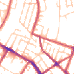 Daytime road noise heatmap for SE20 7LN