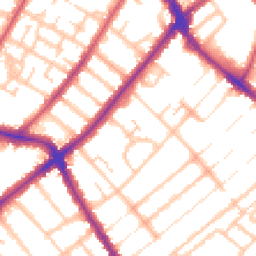 Daytime road noise heatmap for SE20 7RN
