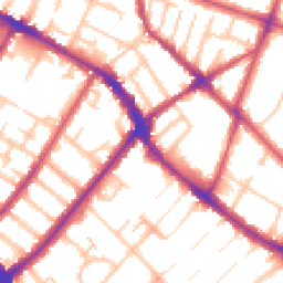 Daytime road noise heatmap for SE20 7TN