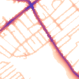 Daytime road noise heatmap for SE20 7YD