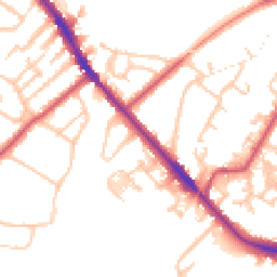 Daytime road noise heatmap for SE20 8BA