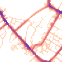 Daytime road noise heatmap for SE20 8NW