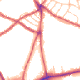 Daytime road noise heatmap for SE21 7AS