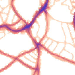 Daytime road noise heatmap for SE21 7AU