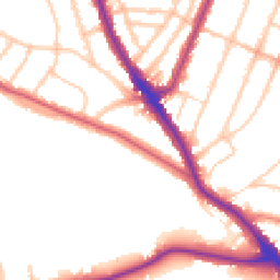 Daytime road noise heatmap for SE21 7EE