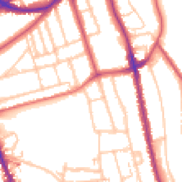 Daytime road noise heatmap for SE21 8DJ