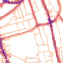 Daytime road noise heatmap for SE21 8DZ