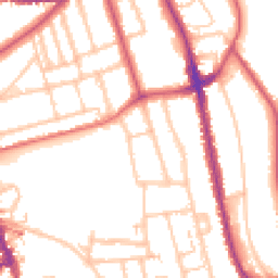 Daytime road noise heatmap for SE21 8EB