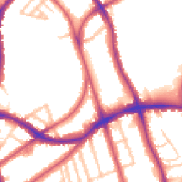 Daytime road noise heatmap for SE21 8HJ