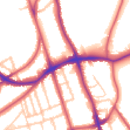 Daytime road noise heatmap for SE21 8HP