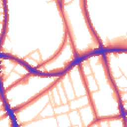 Daytime road noise heatmap for SE21 8JH